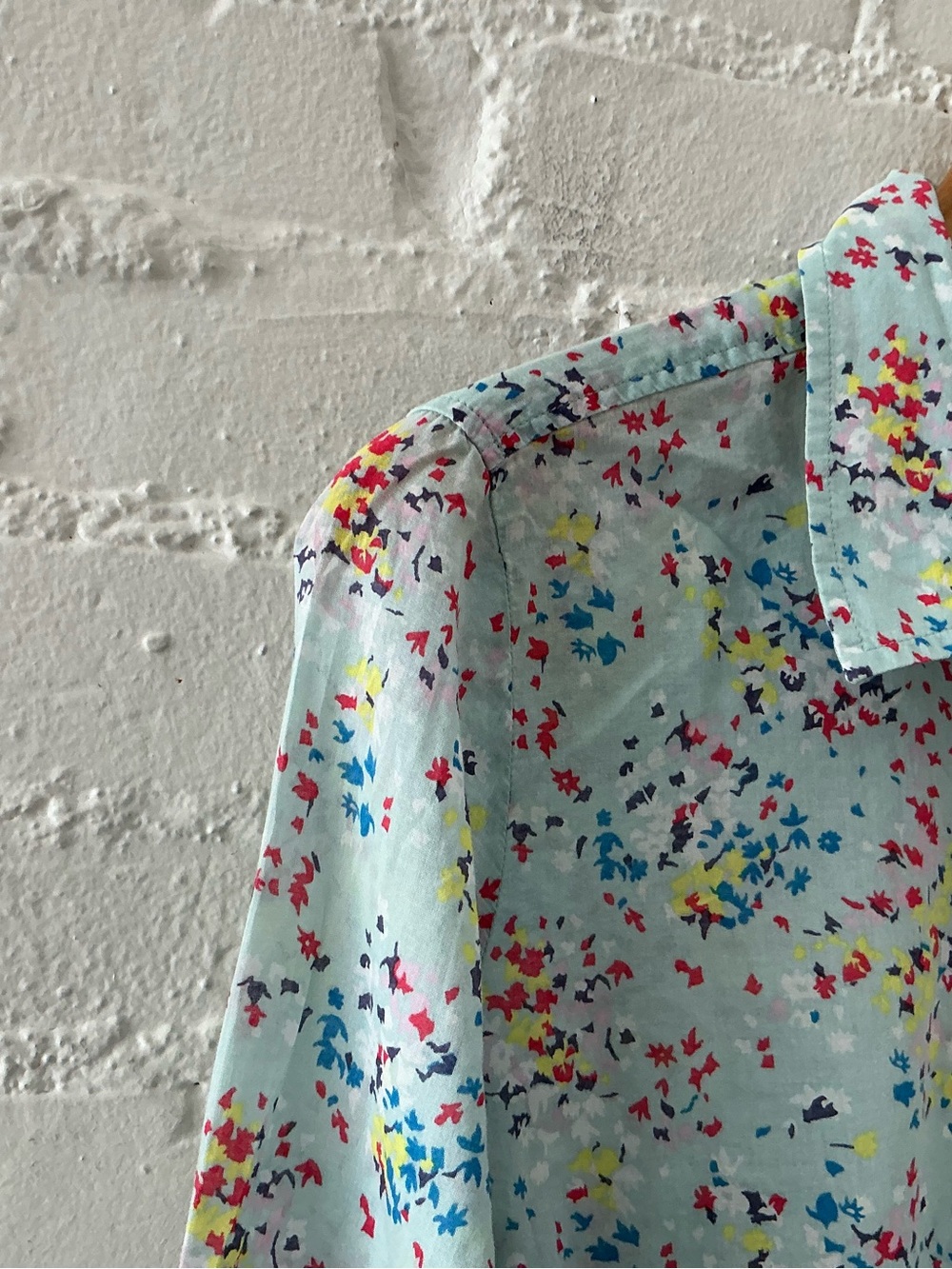 Boden Floral Button Front Shirt Sienna Colorful Ditsy Print Cotton Blouse US 6 - Picture 2 of 11